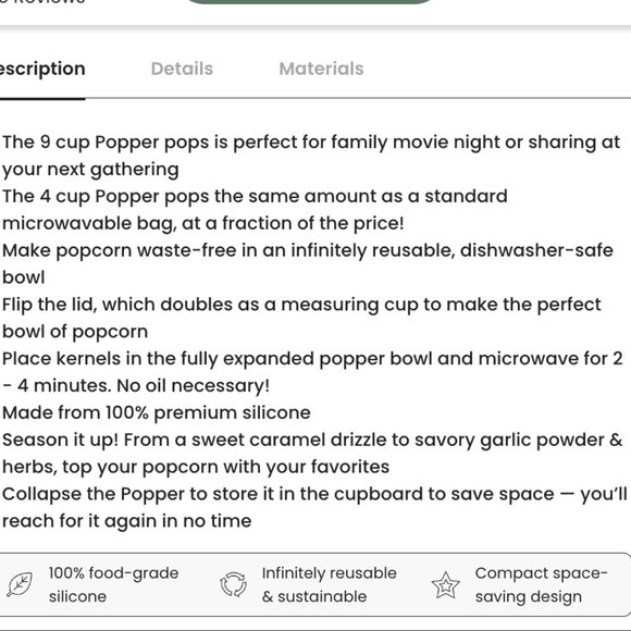 🌸 W&P The Popper 4 Cup Premium Silicone Popcorn Popper Bowl NEW / NWT - Picture 6 of 15